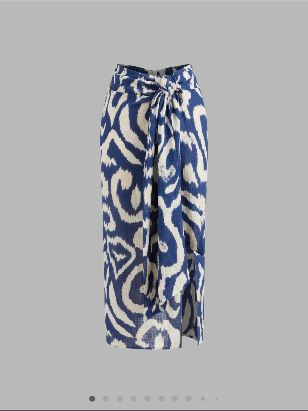 Cider Blue and White Tie-Waist Swim Sarong